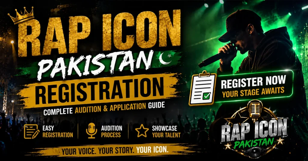 rap icon pakistan registration: complete audition & application guide